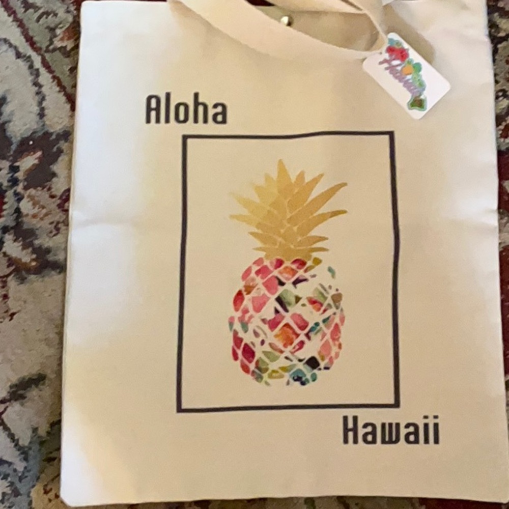 Aloha Hawaii Cream Tote Bag